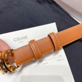 Celine Brown Leather 25mm Belts For Men And Women