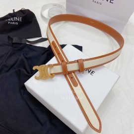 Celine Fabric Cow Leather Gold Buckle Belts