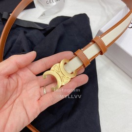 Celine Fabric Cow Leather Gold Buckle Belts