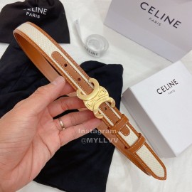 Celine Fabric Cow Leather Gold Buckle Belts
