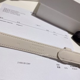 Celine Calf Gold Pin Buckle 18mm Belts White