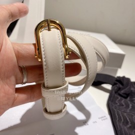 Celine Calf Gold Pin Buckle 18mm Belts White