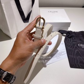 Celine Calf Gold Pin Buckle 18mm Belts White