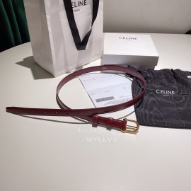 Celine Calf Gold Pin Buckle 18mm Belts Wine Red