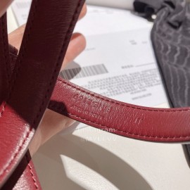 Celine Calf Gold Pin Buckle 18mm Belts Wine Red