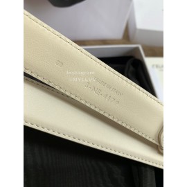 Celine Fashion Leather Gold Buckle 25mm Belts For Women White