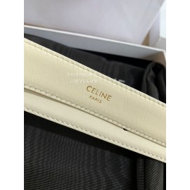 Celine Fashion Leather Gold Buckle 25mm Belts For Women White