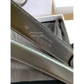 Celine Fashion Black Leather Gold Buckle 25mm Belts For Women