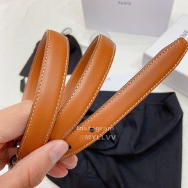 Celine Smooth Calf Gold Pin Buckle Belts Brown