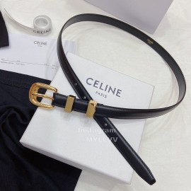 Celine Black Calf Gold Pin Buckle 18mm Belts