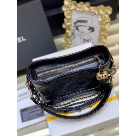 Chanel 2020 Gabrielle Letter Wide Shoulder Strap Hobo Bag Small