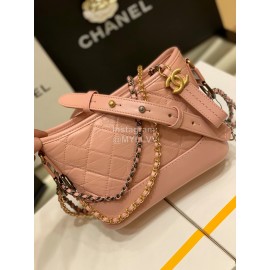 Chanel Classic Aitiba Leather Gabrielle Hobo Bag Pink 91810