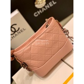 Chanel Classic Aitiba Leather Gabrielle Hobo Bag Pink 91810