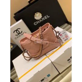 Chanel Classic Aitiba Leather Gabrielle Hobo Bag Pink 91810