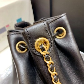 Chanel 2020 Camellia Rivet Logo Bucket Bag