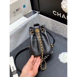 Chanel 2020 Camellia Rivet Logo Bucket Bag