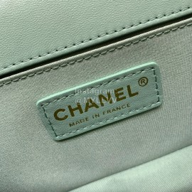 Chanel Classic Bodin-Joyeux Sheepskin Le Boy Flip Chain Bag Avocado Green Small