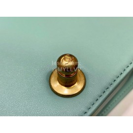 Chanel Classic Bodin-Joyeux Sheepskin Le Boy Flip Chain Bag Avocado Green Small