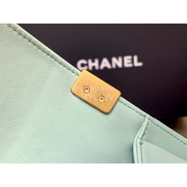Chanel Classic Bodin-Joyeux Sheepskin Le Boy Flip Chain Bag Avocado Green Small