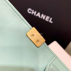 Chanel Classic Bodin-Joyeux Sheepskin Le Boy Flip Chain Bag Avocado Green Medium