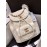 Chanel 2020 Classic Leather Double Backpack White As1371