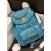 Chanel 2020 Classic Leather Double Backpack Blue As1371