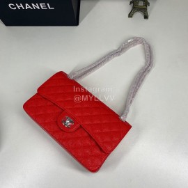 Chanel Classic CF 2.55 Bag Red Medium 1112#