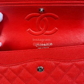 Chanel Classic CF 2.55 Bag Red Medium 1112#