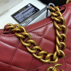 Chanel Classic And Practical Flip Chain Bag Claret 77098