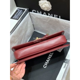 Chanel Classic And Practical Flip Chain Bag Claret 77098