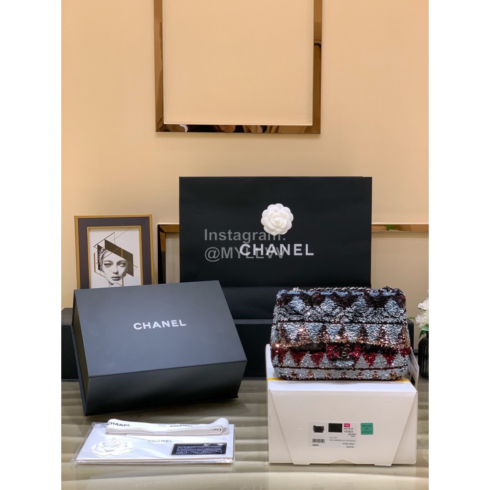 Chanel Christmas Limited Edition Sequin CF Bag 1078