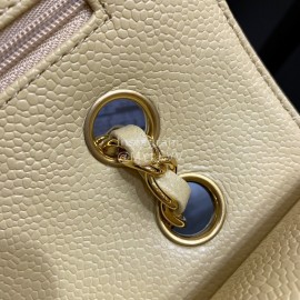 Chanel Champion Caviar Cowhide CF Bag Yellow Medium 1112