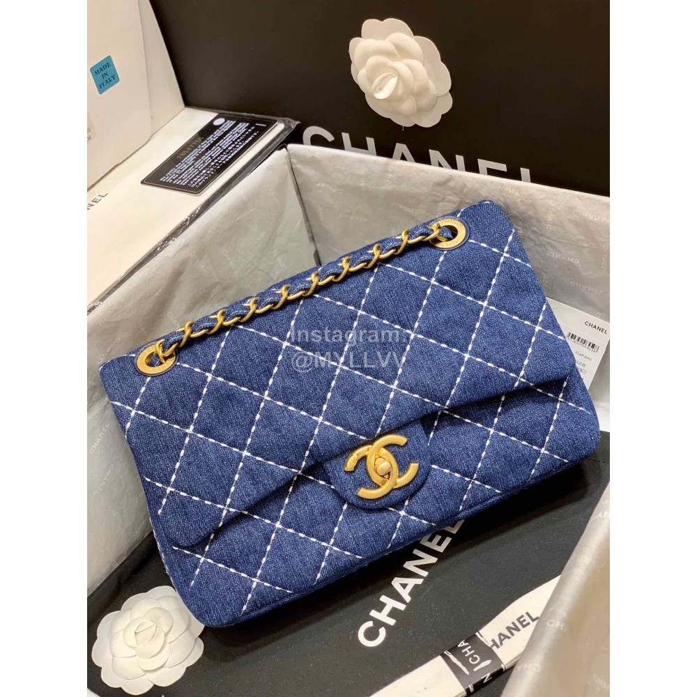 Chanel 2020 Early Spring Limited Edition CF Denim Bag Medium 1328