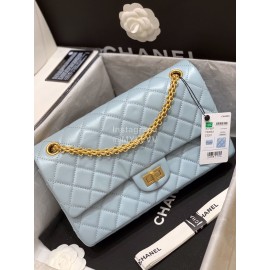 Chanel 2.55 Ancient Gold Chain Bag Smog Blue Mediu..