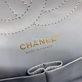 Chanel 2.55 Ancient Gold Chain Bag Smog Blue Medium