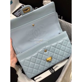 Chanel 2.55 Ancient Gold Chain Bag Smog Blue Medium