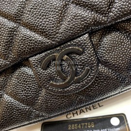 Chanel 2020 Cowhide Baking Paint Fat Square Bag Black As1784