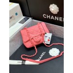 Chanel 2020 Cowhide Baking Paint Fat Square Bag Pink As1784