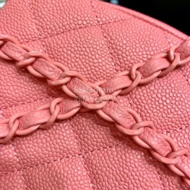 Chanel 2020 Cowhide Baking Paint Fat Square Bag Pink As1784