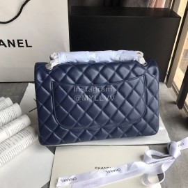 Chanel Classic CF Series Diamond Bag French Original Sheep Skin Blue