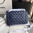 Chanel Classic CF Series Diamond Bag French Original Sheep Skin Blue