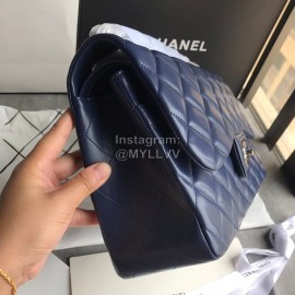 Chanel Classic CF Series Diamond Bag French Original Sheep Skin Blue
