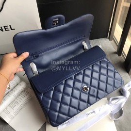 Chanel Classic CF Series Diamond Bag French Original Sheep Skin Blue