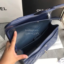 Chanel Classic CF Series Diamond Bag French Original Sheep Skin Blue