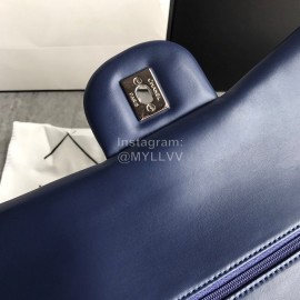 Chanel Classic CF Series Diamond Bag French Original Sheep Skin Blue