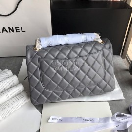 Chanel Classic CF Series Diamond Bag French Original Sheep Skin  Gray