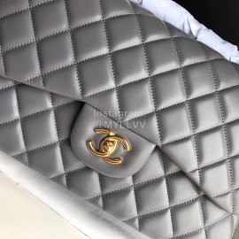 Chanel Classic CF Series Diamond Bag French Original Sheep Skin  Gray