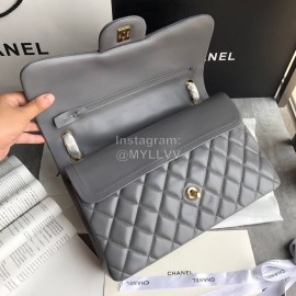 Chanel Classic CF Series Diamond Bag French Original Sheep Skin  Gray