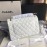 Chanel Classic CF Series Italian Ball Grain Leather Diamond Bag White