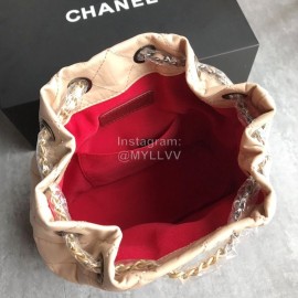 Chanel Chane Gabrielle Wandering Backpack Beige Small 93820